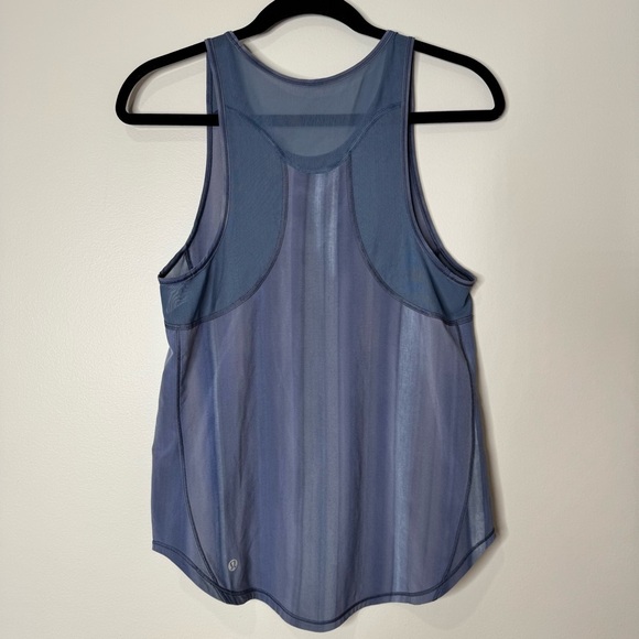 Lululemon Sculpt Tank Brushed‎ Spray Dye White Blue Mesh Racer Back Athletic - Picture 4 of 6